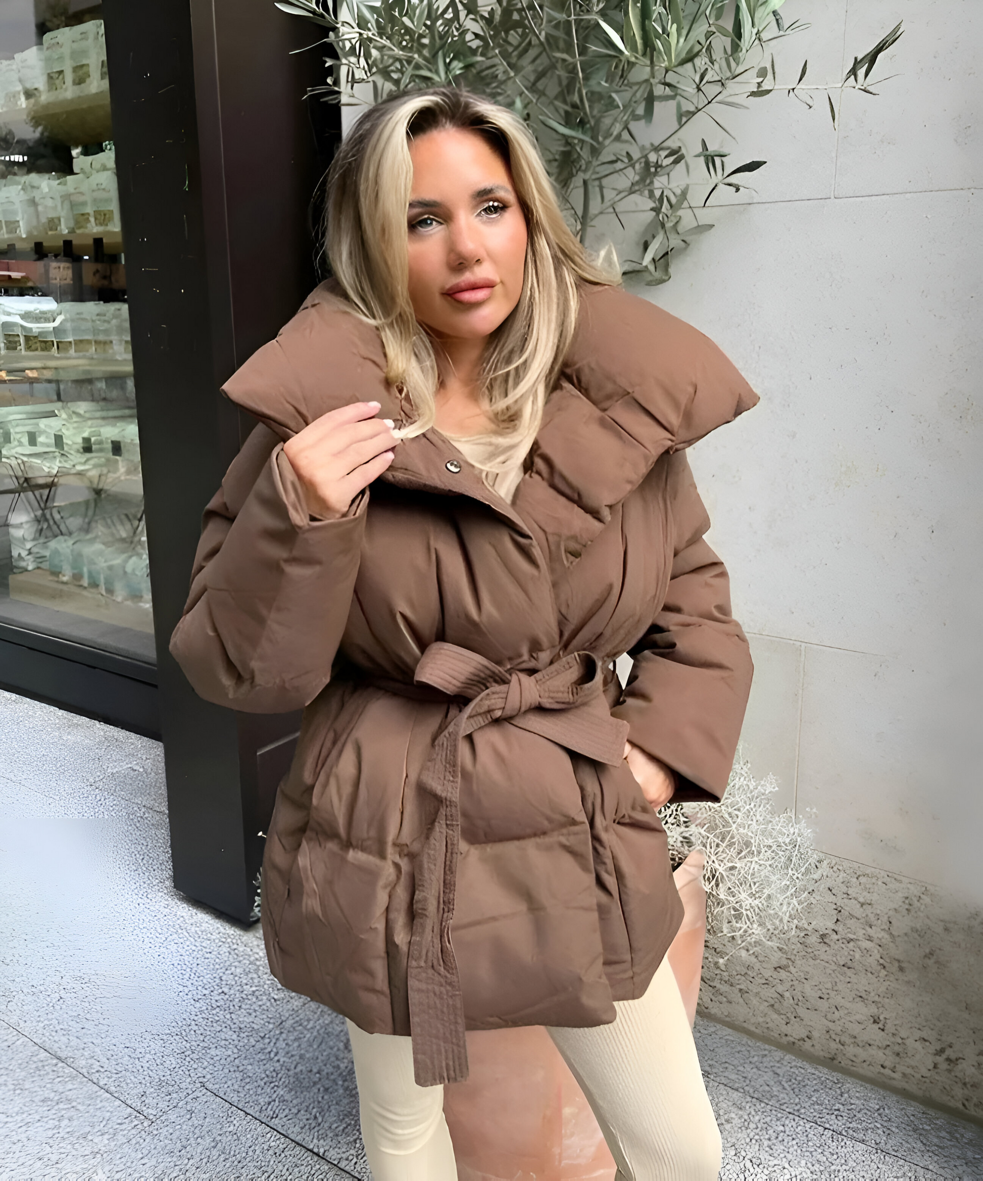 Belted Puffer Coat