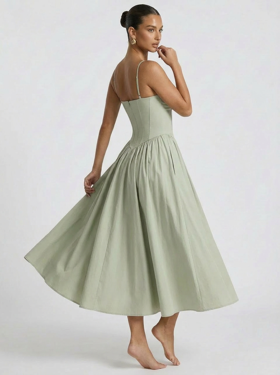 Elaria Corset Midi Dress