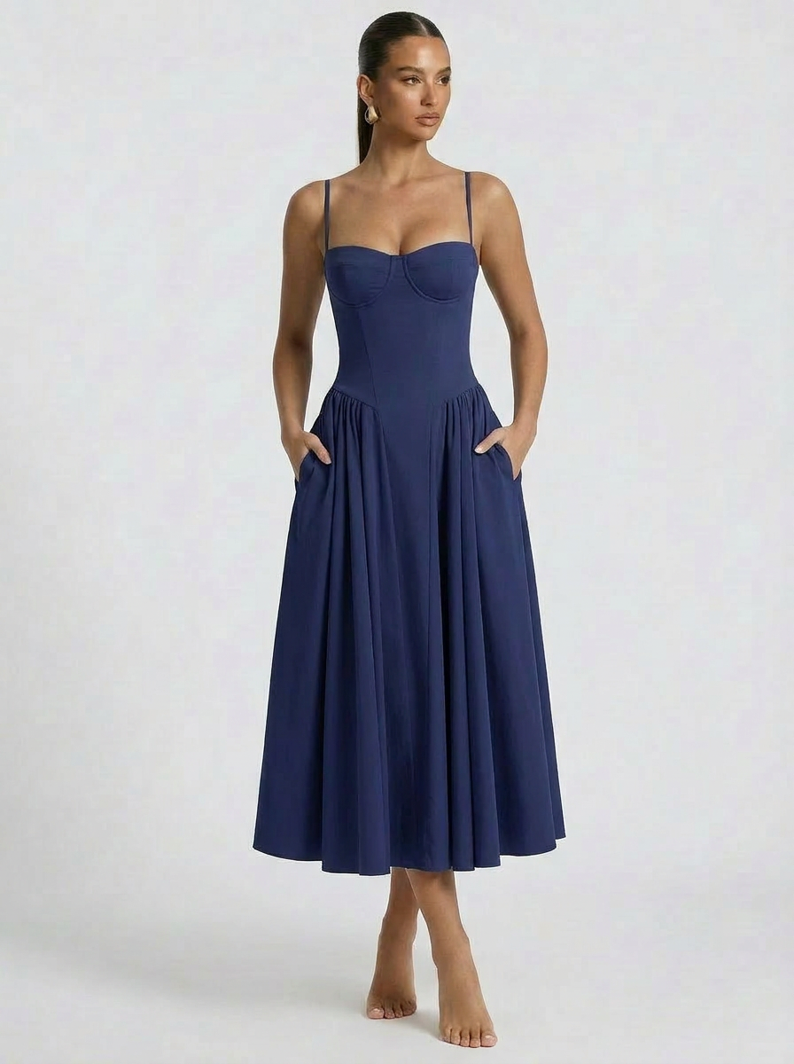 Elaria Corset Midi Dress
