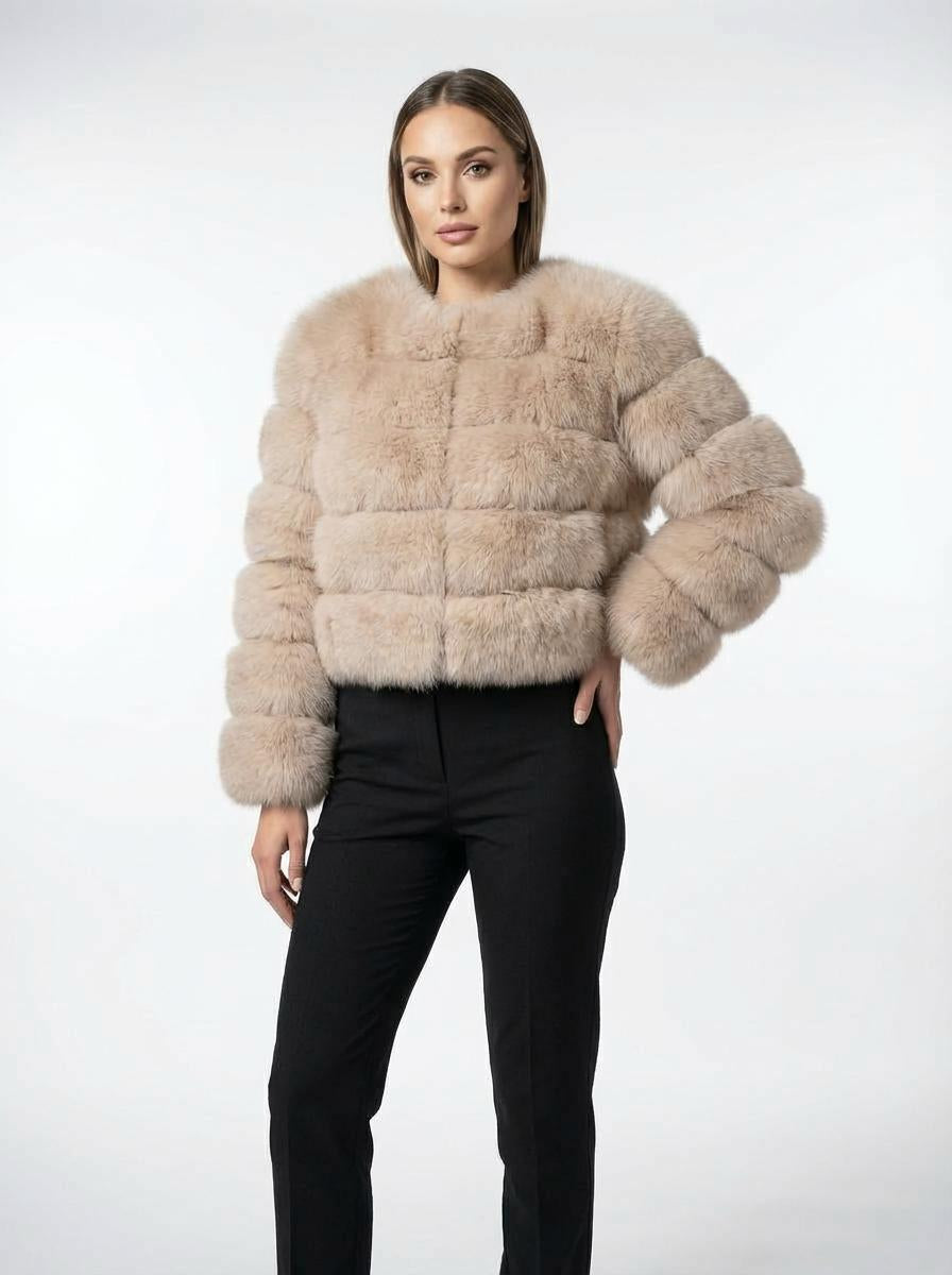 Luxe Faux Fur Crop Jacket