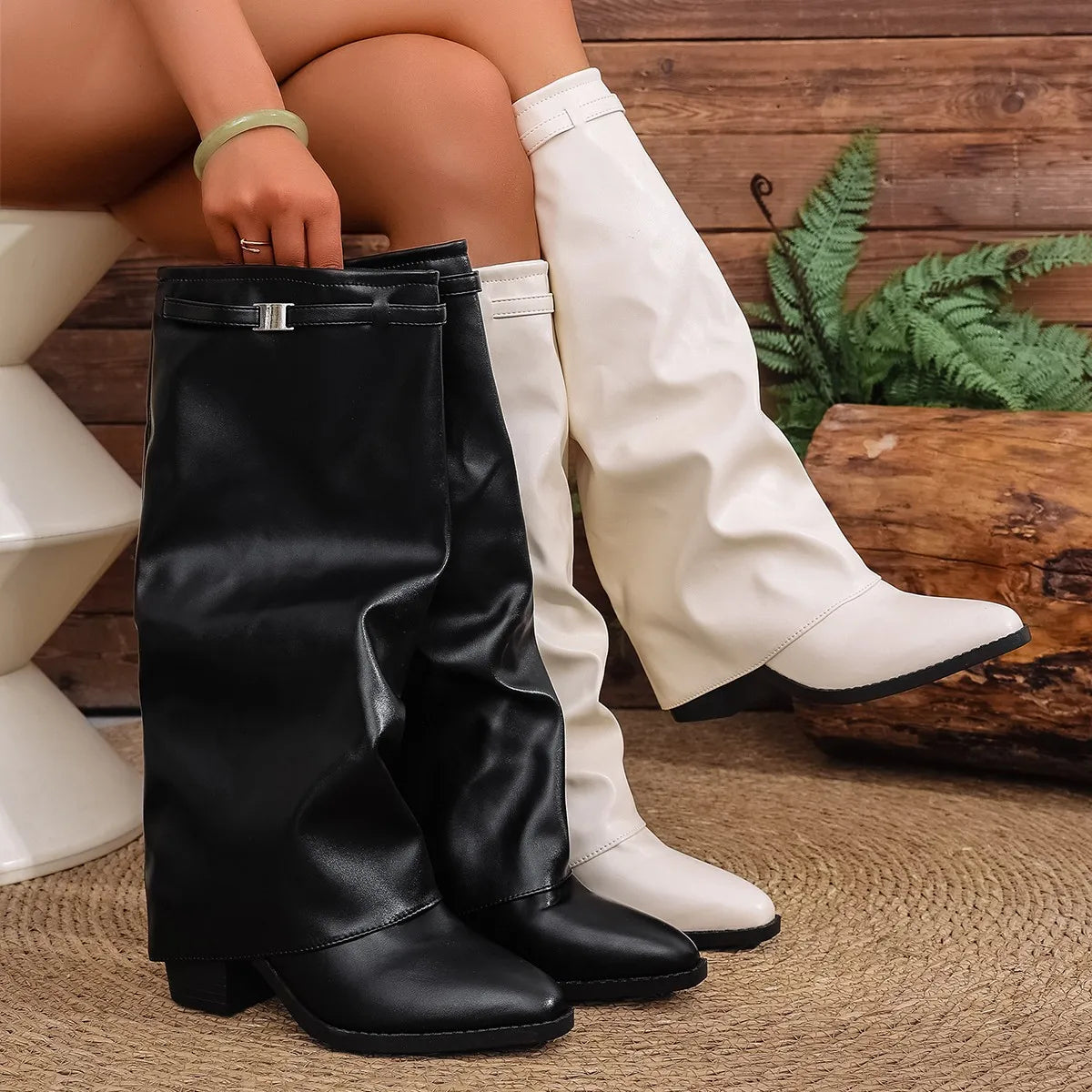 Elegant Slouch Knee-High Boots