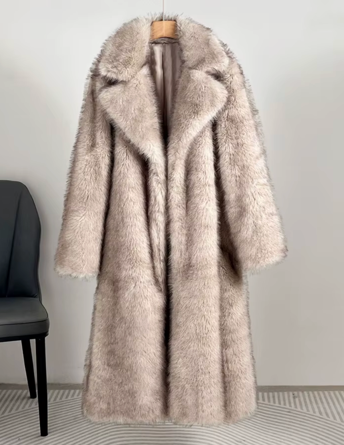 Luxe Oversized Faux-Fur Winter Coat