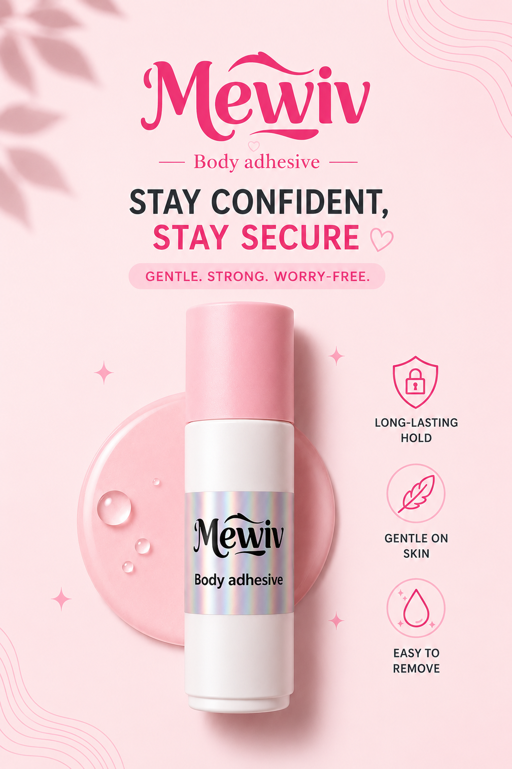Mewiv body adhesive