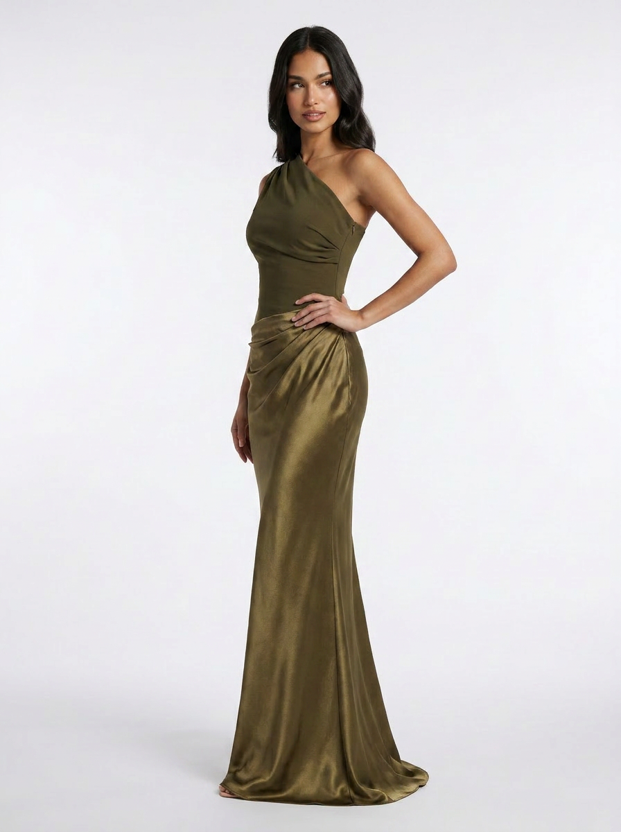 Solenne One-Shoulder Maxi Dress