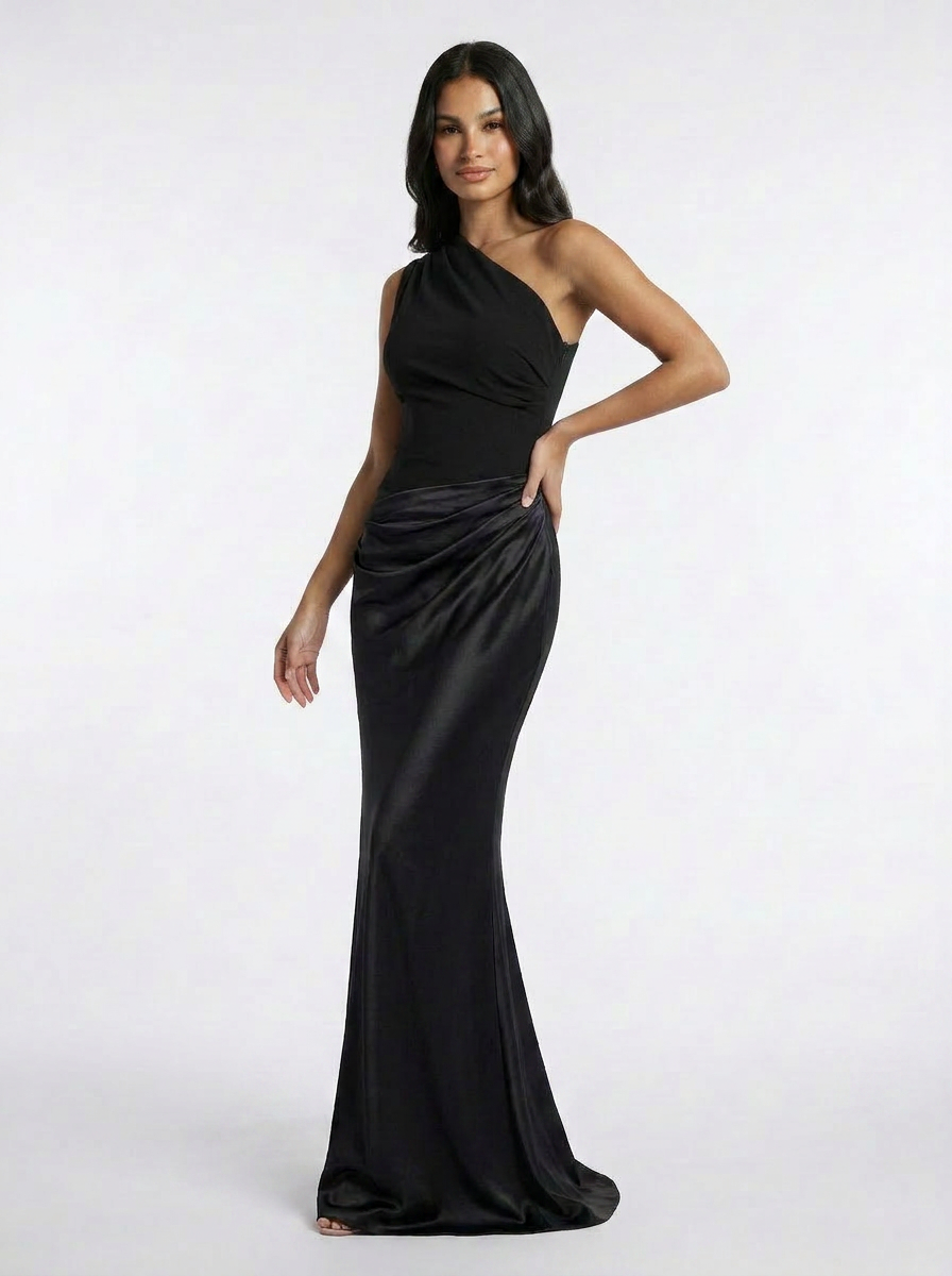 Solenne One-Shoulder Maxi Dress