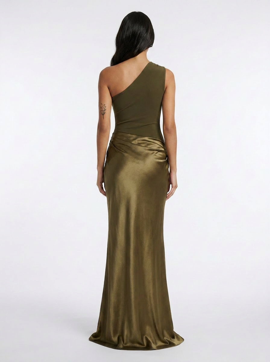 Solenne One-Shoulder Maxi Dress