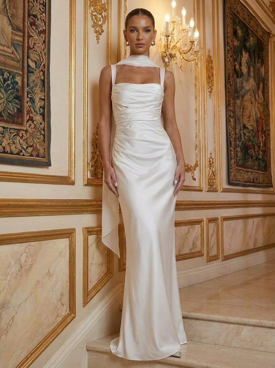 Solenne Scarf Maxi Dress