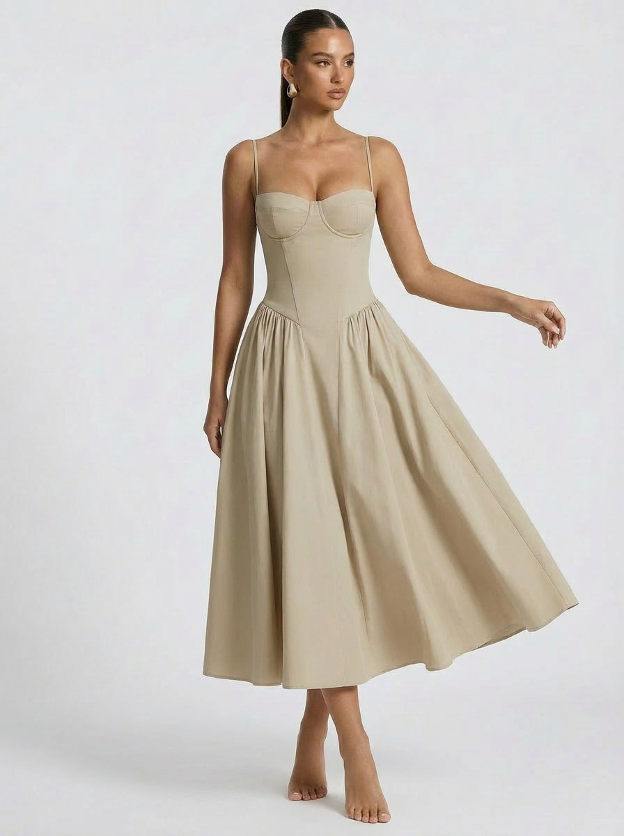 Elaria Corset Midi Dress