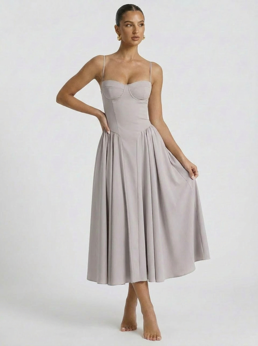 Elaria Corset Midi Dress