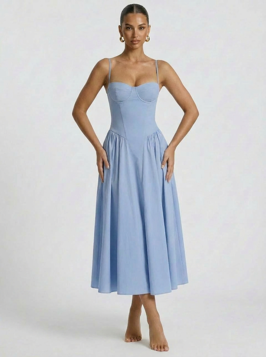 Elaria Corset Midi Dress
