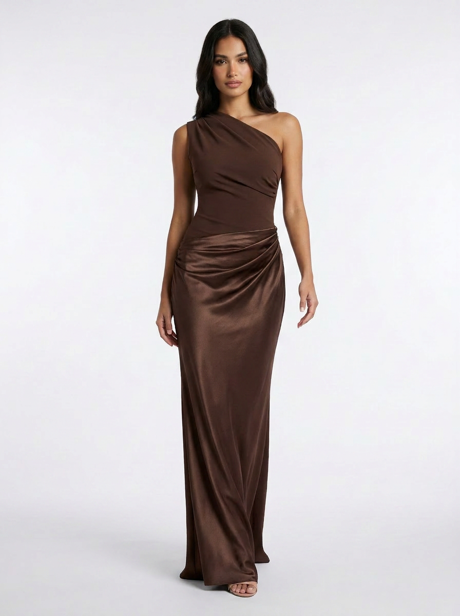 Solenne One-Shoulder Maxi Dress