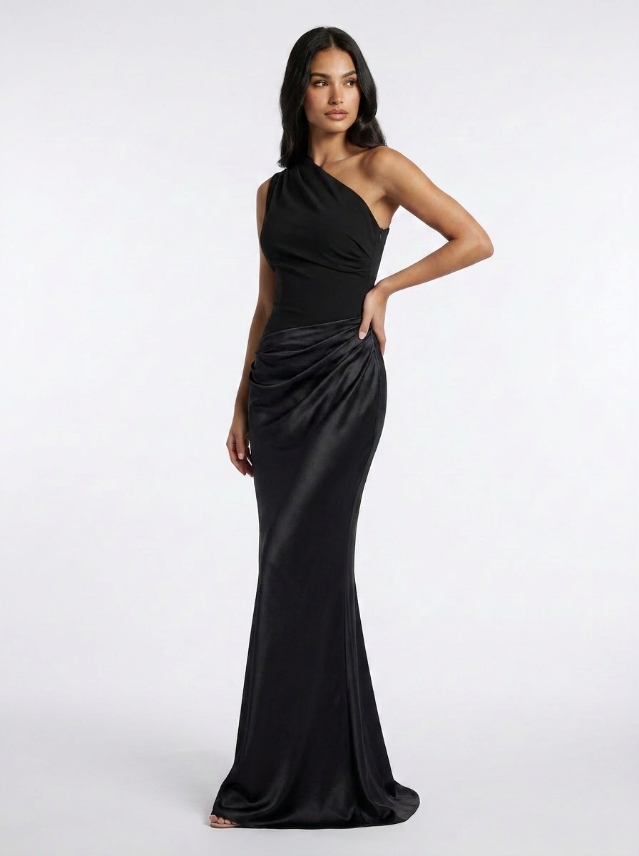 Solenne One-Shoulder Maxi Dress
