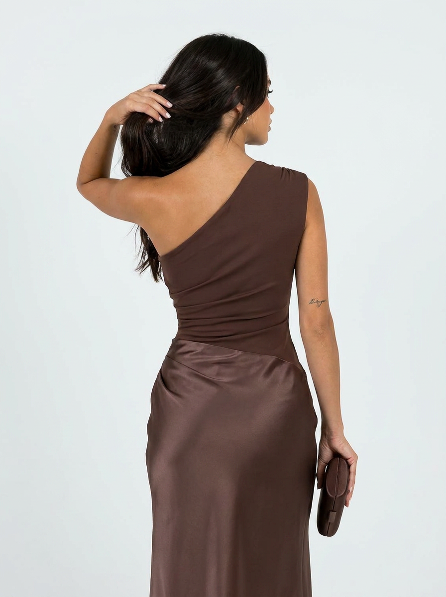 Solenne One-Shoulder Maxi Dress