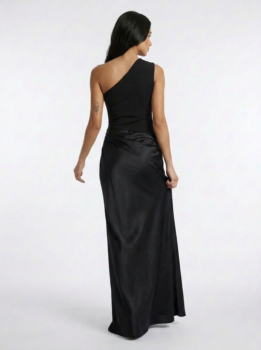 Solenne One-Shoulder Maxi Dress