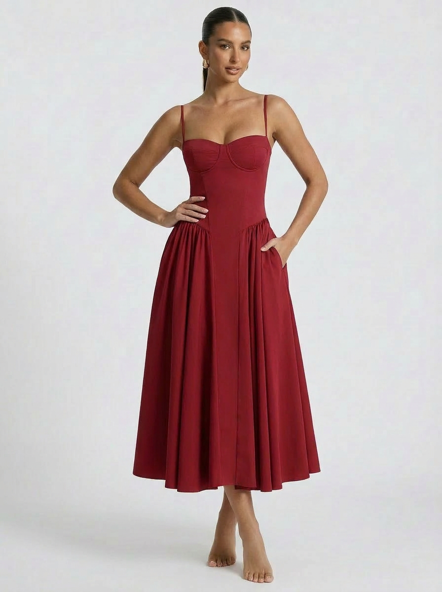Elaria Corset Midi Dress