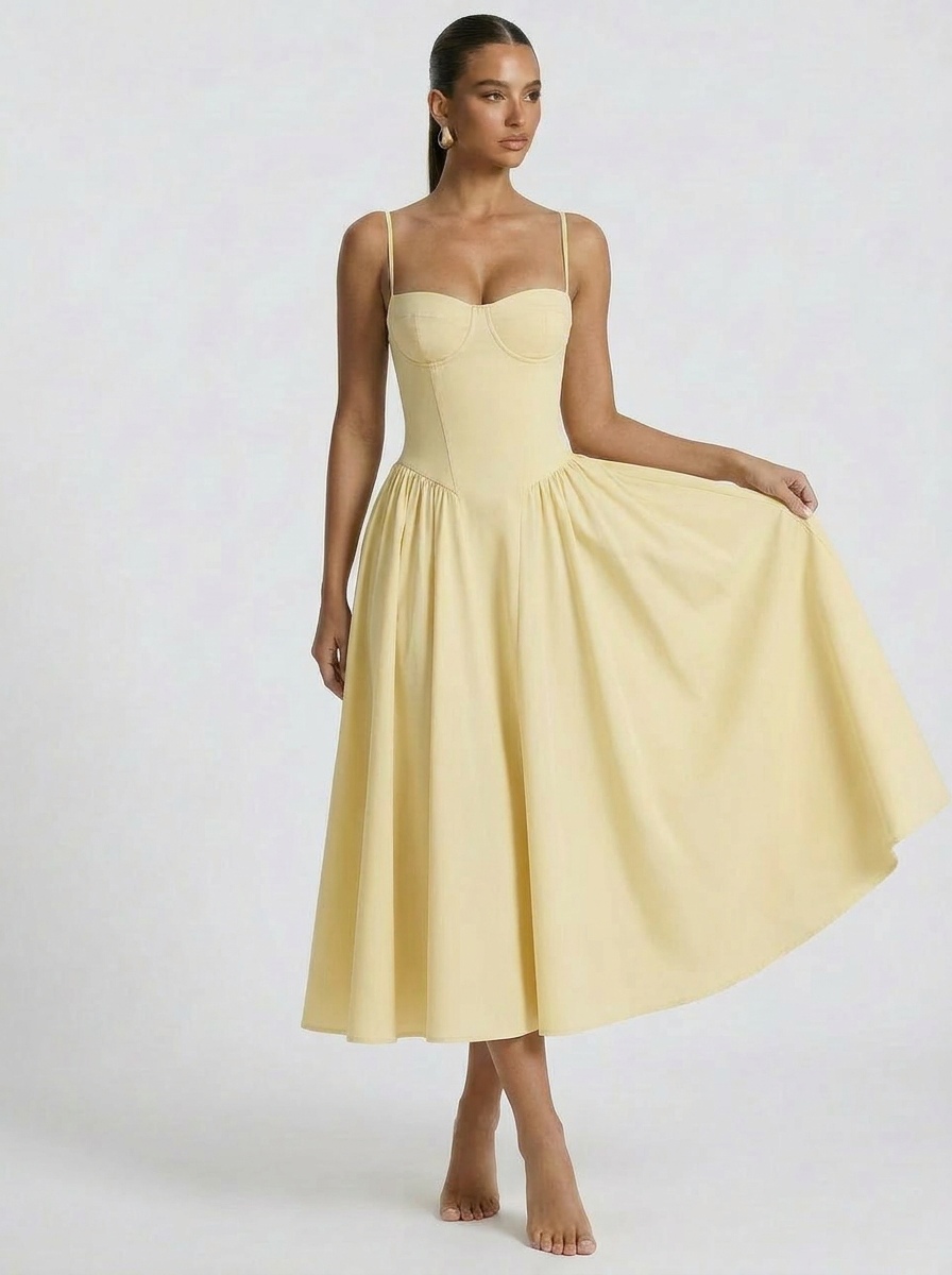 Elaria Corset Midi Dress