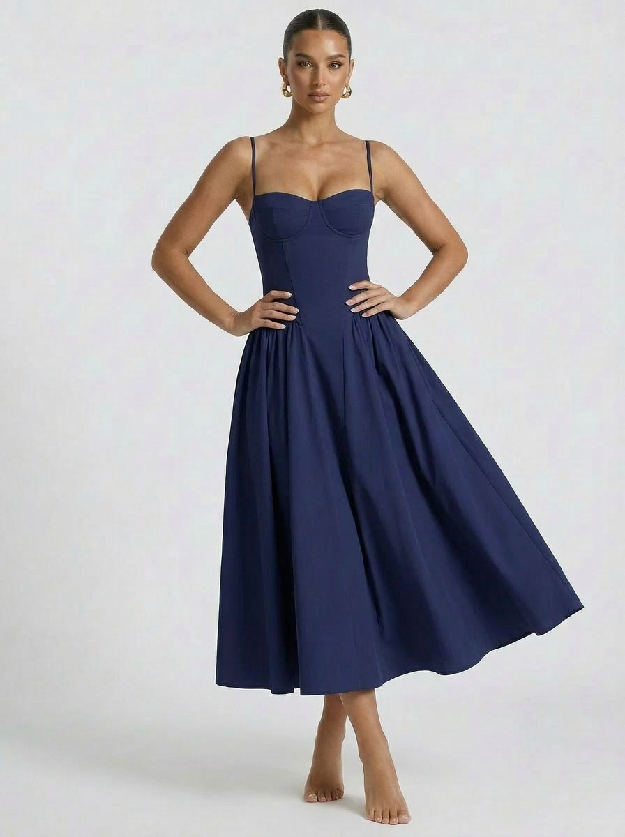 Elaria Corset Midi Dress
