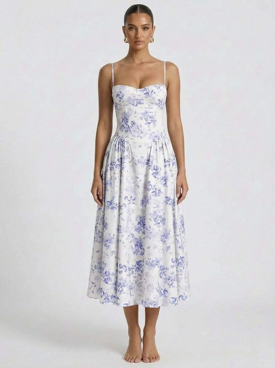 Elaria Corset Midi Dress