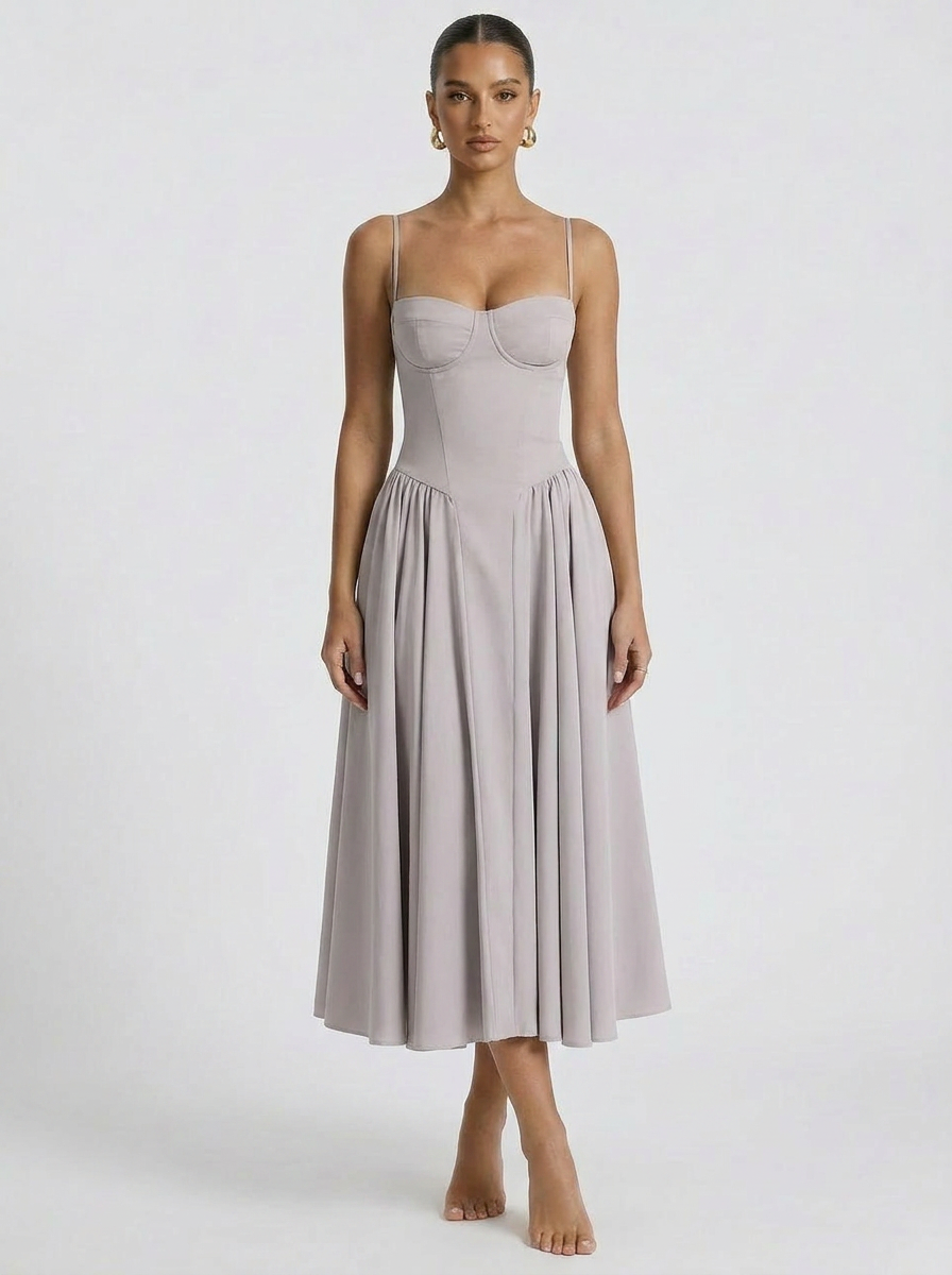 Elaria Corset Midi Dress