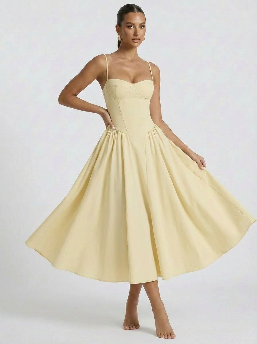 Elaria Corset Midi Dress