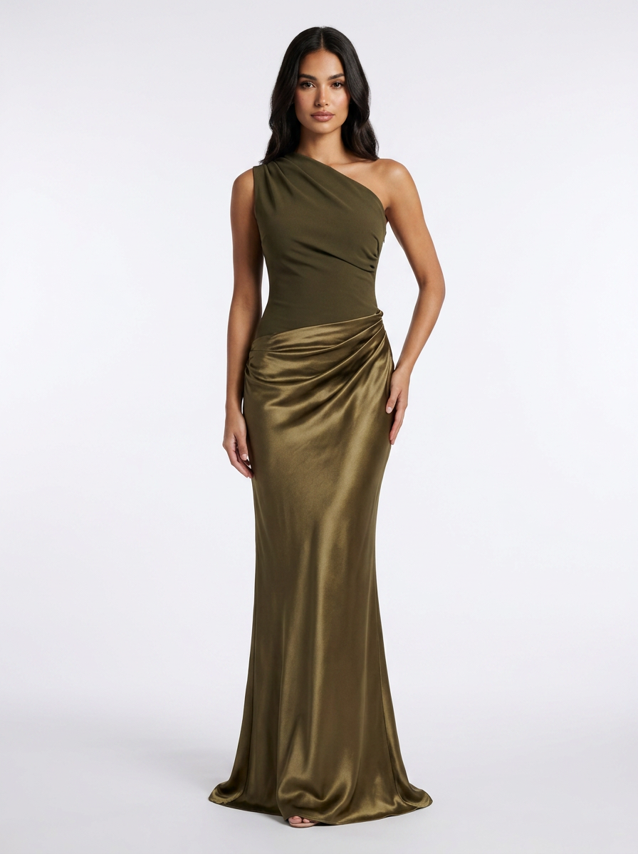 Solenne One-Shoulder Maxi Dress