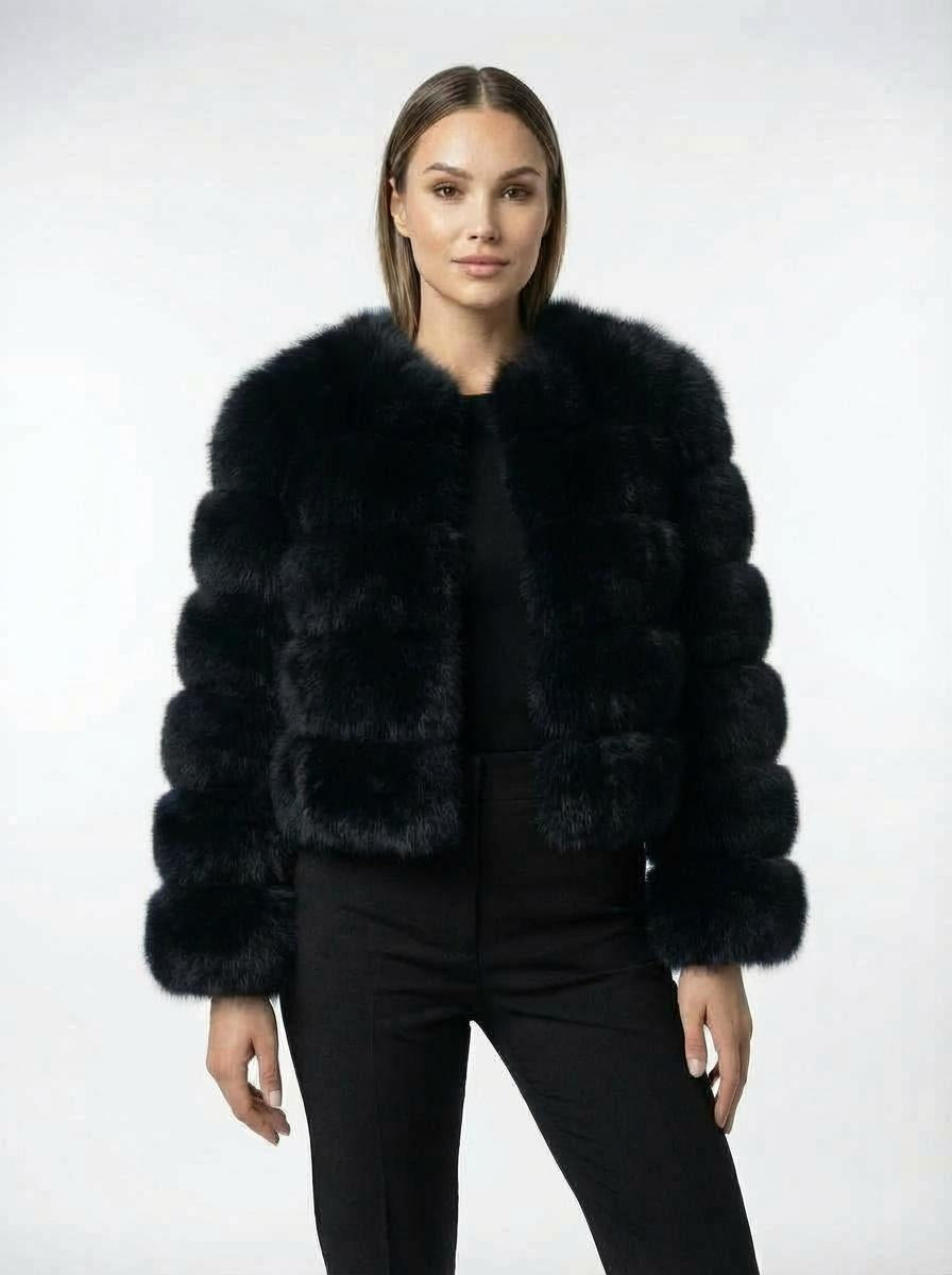 Luxe Faux Fur Crop Jacket