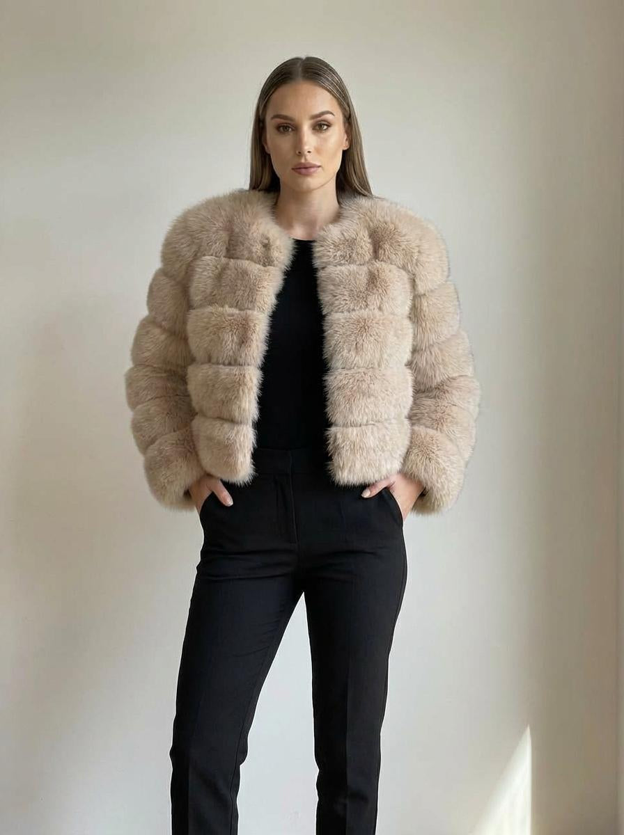 Luxe Faux Fur Crop Jacket
