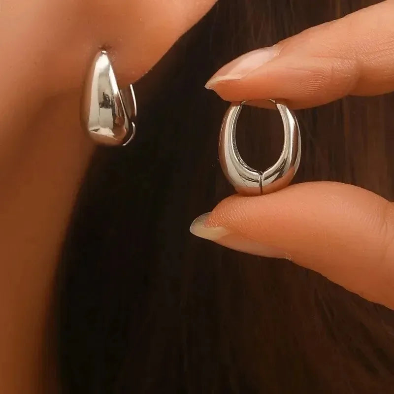 Teardrop Huggie Earrings