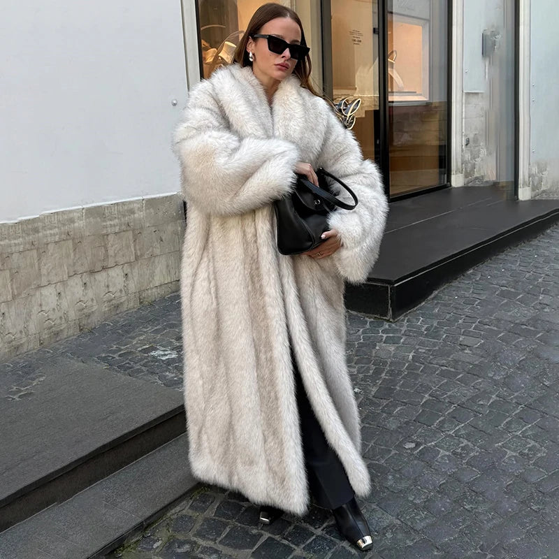 Luxe Oversized Faux-Fur Winter Coat