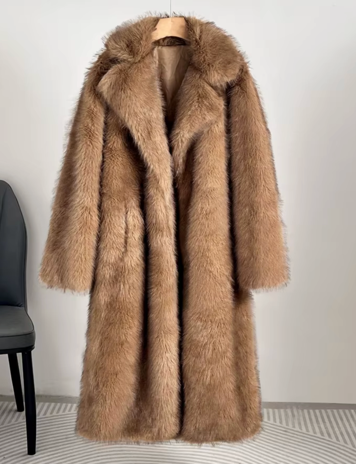 Luxe Oversized Faux-Fur Winter Coat
