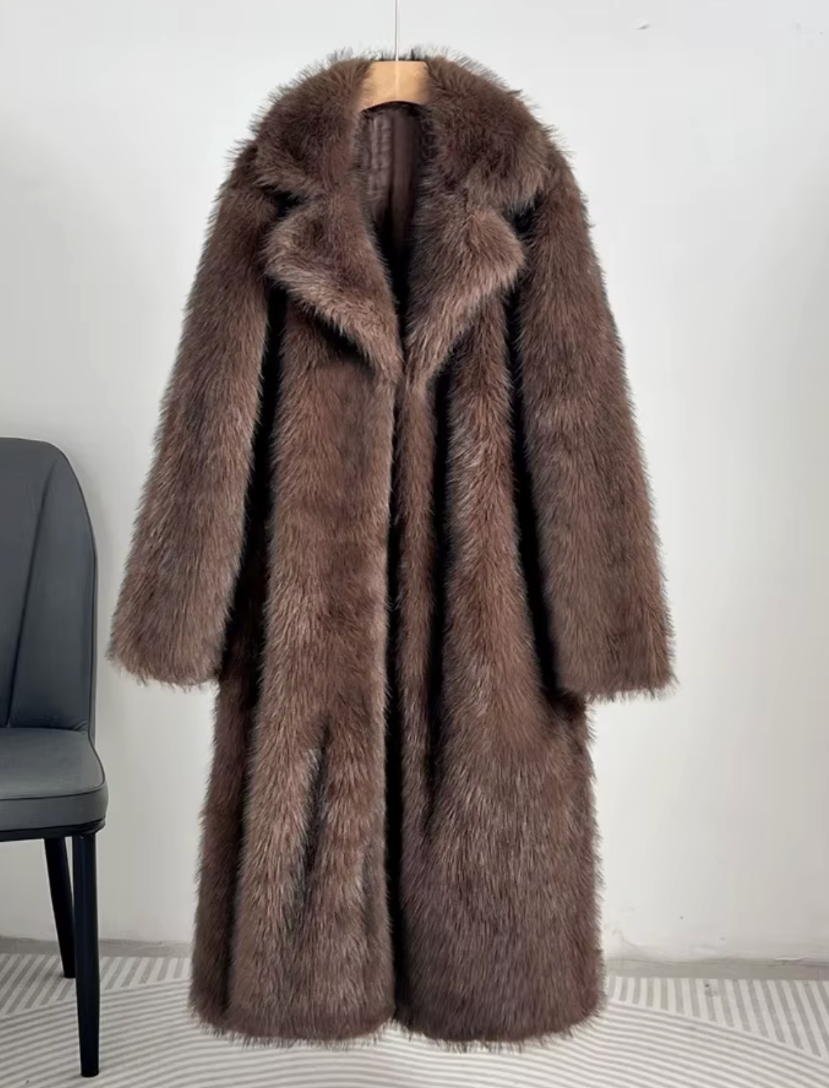 Luxe Oversized Faux-Fur Winter Coat