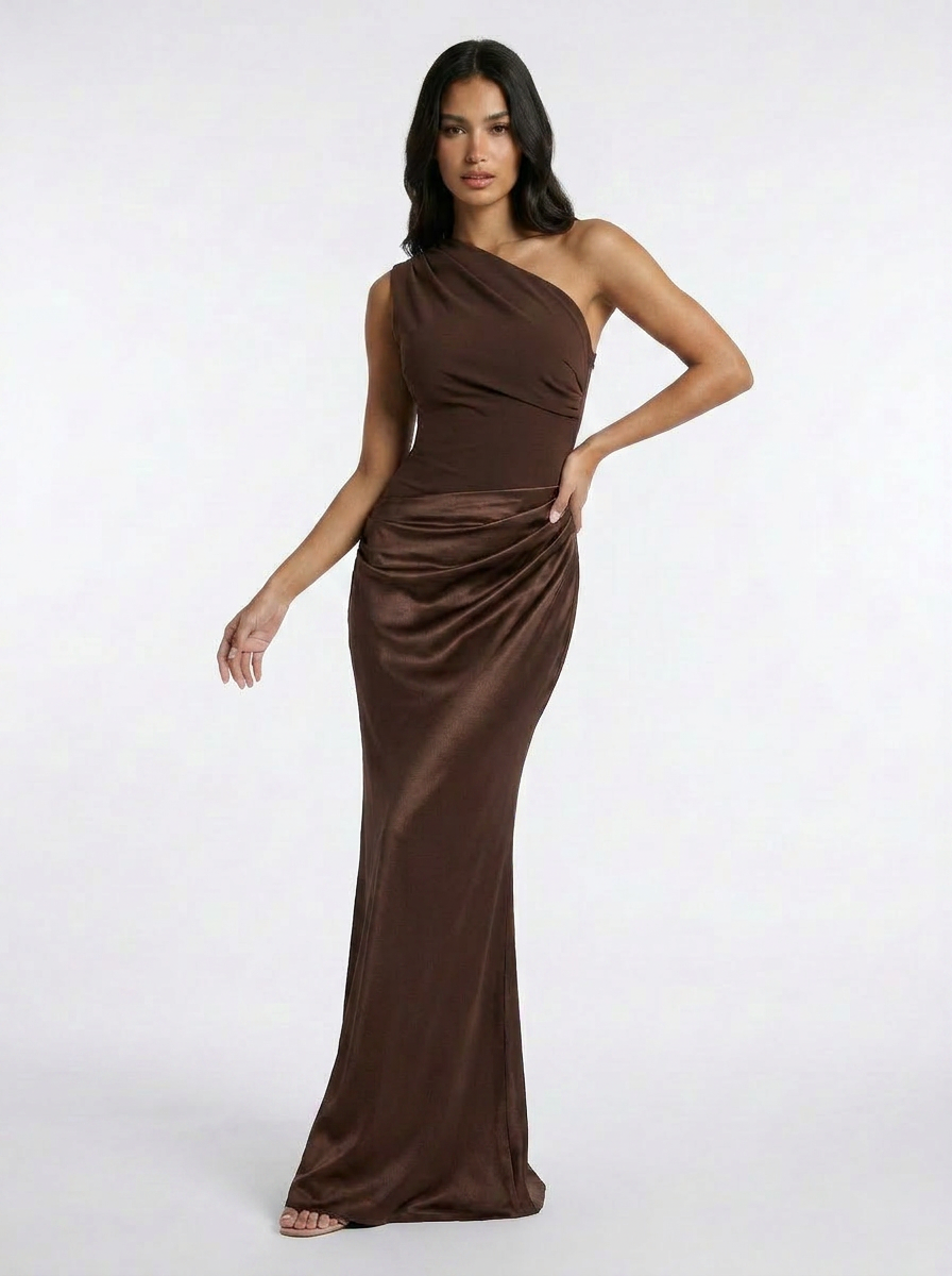 Solenne One-Shoulder Maxi Dress