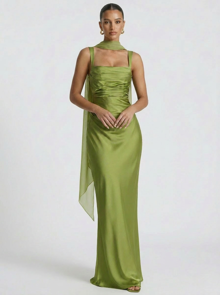 Solenne Scarf Maxi Dress