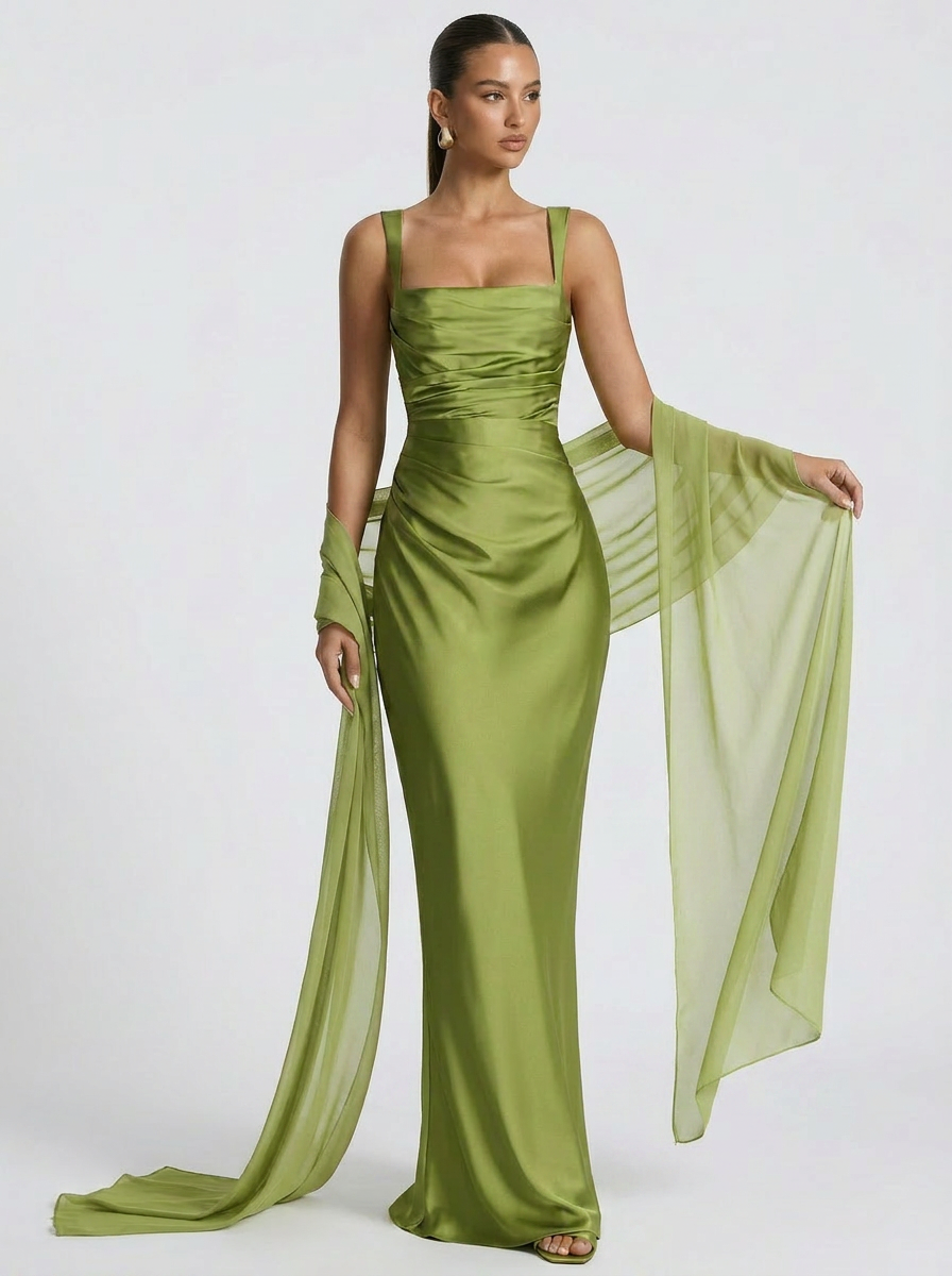 Solenne Scarf Maxi Dress