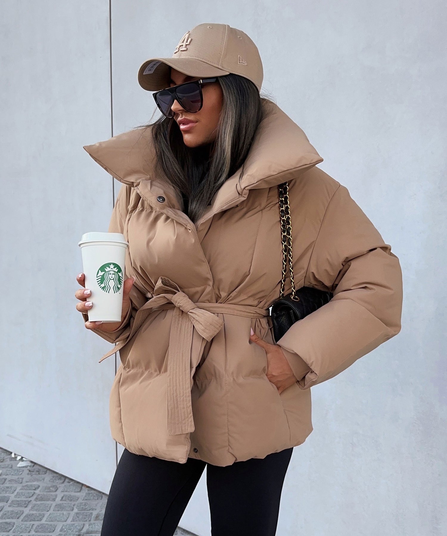 Belted Puffer Coat